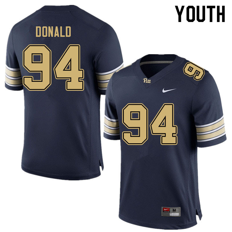 Youth #94 Elliot Donald Pitt Panthers College Football Jerseys Sale-Navy